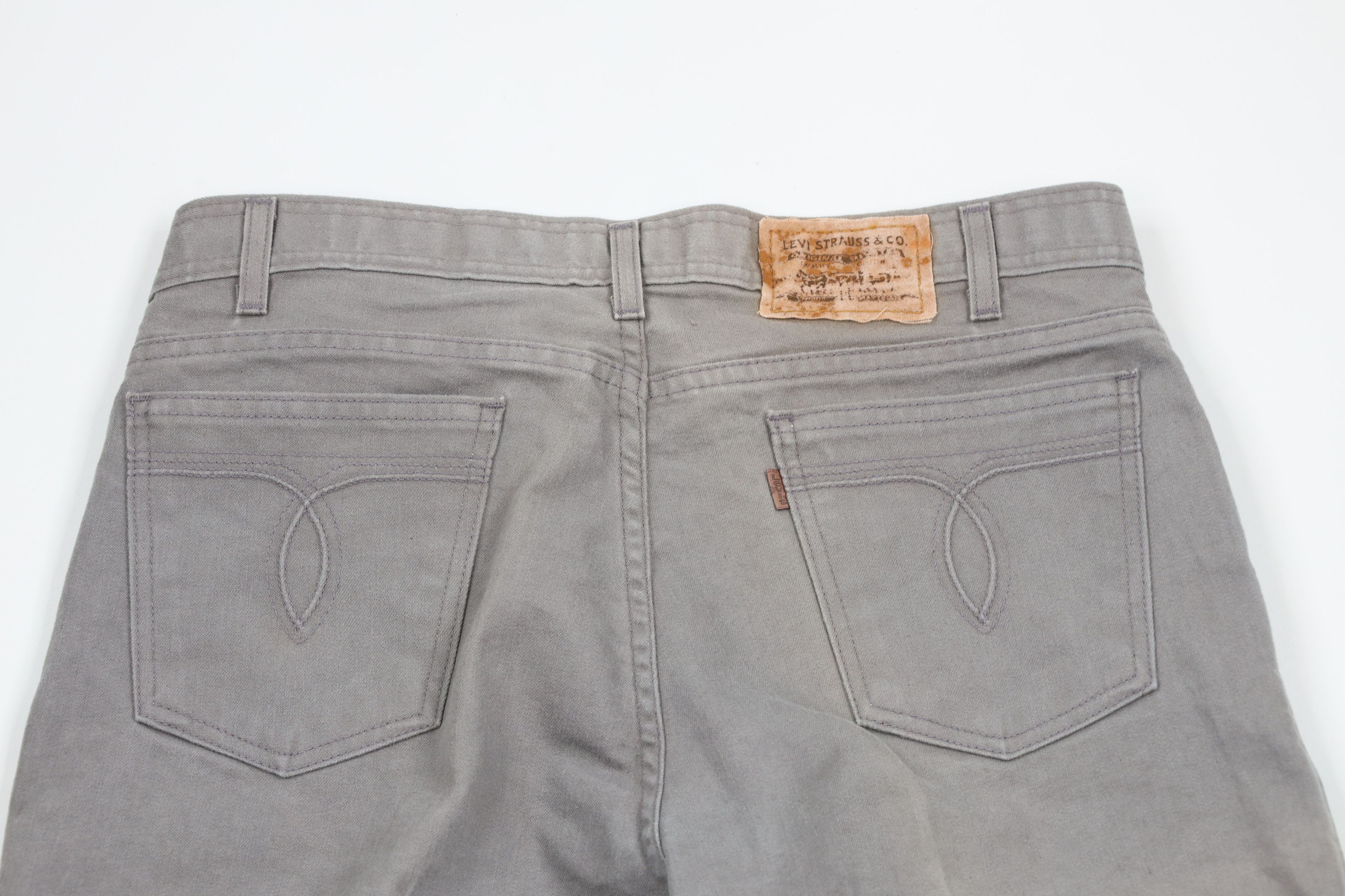 Levi's × Vintage Vintage 90s Levis Cotton Twill Flared Wide Leg Jeans Gray Size US 34 / EU 50 - 9 Thumbnail