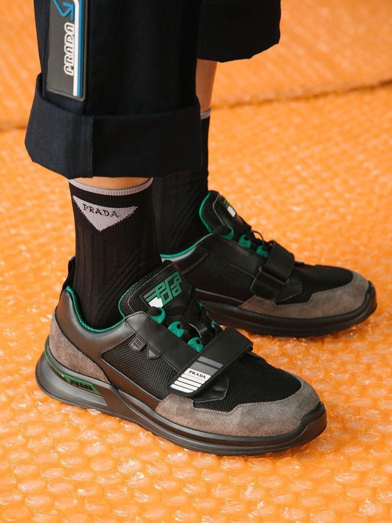 Prada Last drop! Prada mechano leather suede sneaker Size US 10.5 / EU 43-44 - 1 Thumbnail
