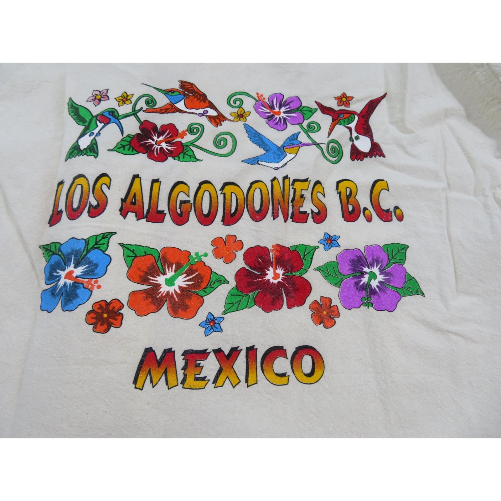 Other Mexican Hooded Cotton Baja Jacket Floral Beige Sz 40 Size US M / EU 48-50 / 2 - 3 Thumbnail