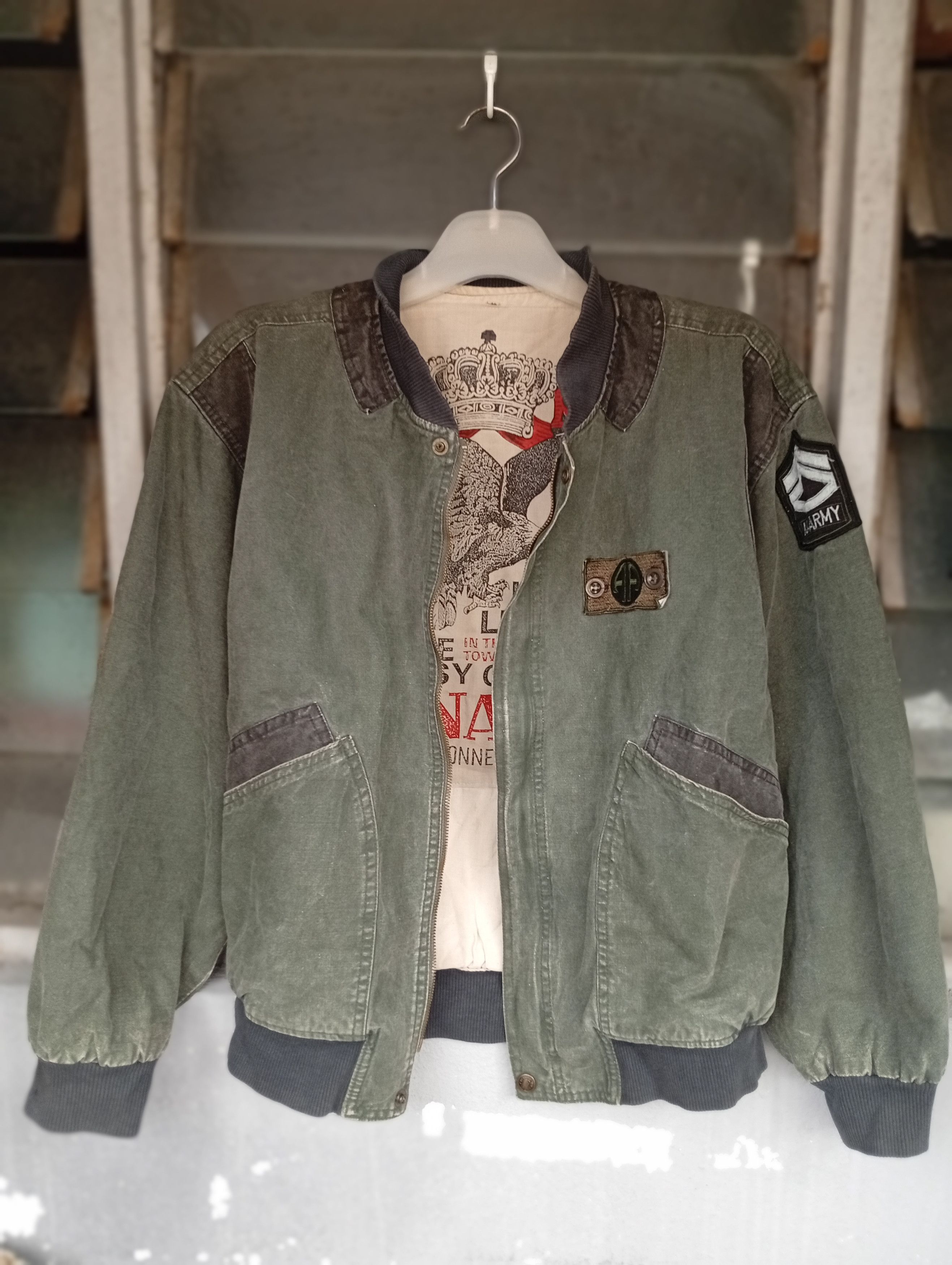 Other Vintage 90s Airbone Bomber Jacket Size US M / EU 48-50 / 2 - 2 Thumbnail