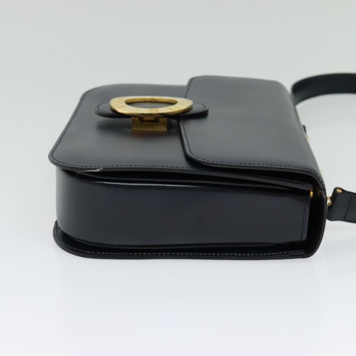 Celine CELINE Circle Shoulder Bag Leather Navy Gold Size ONE SIZE - 5 Thumbnail