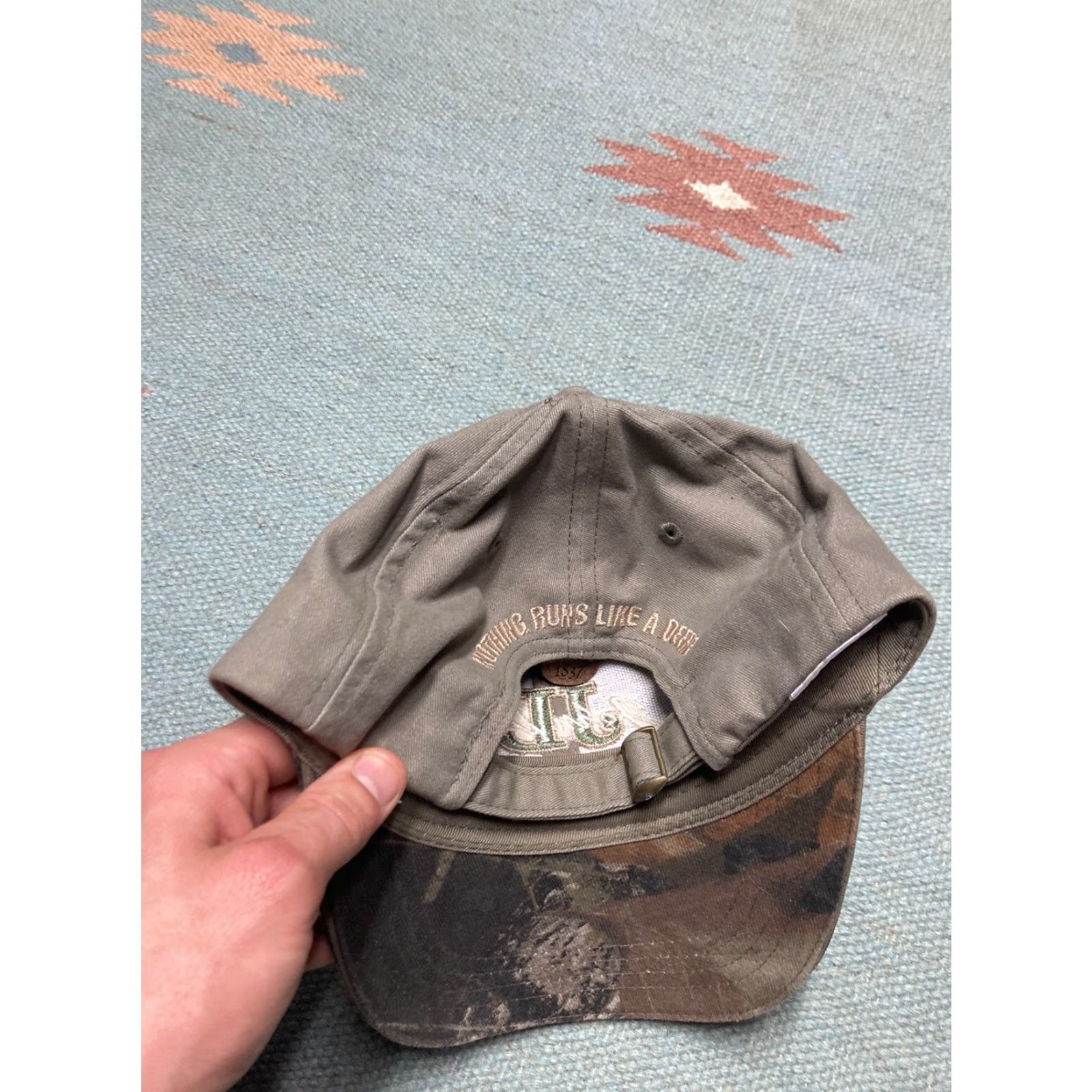 John Deere John Deere hat camo bill Realtree strapback farm cap hunting embroidered Mens Adjustable Multicolor Bill Hunting Realtree strapback cap John Deere hat Size ONE SIZE - 4 Thumbnail