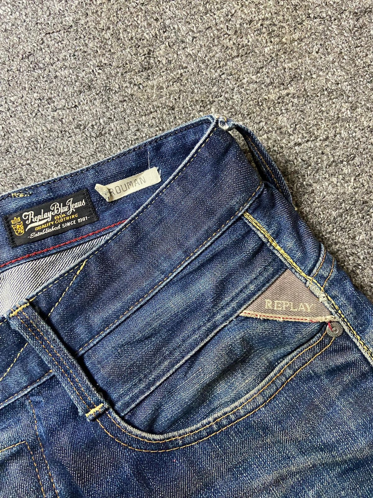 Replay Vintage REPLAY Regular Fit Jeans (143) Size US 34 / EU 50 - 9 Thumbnail