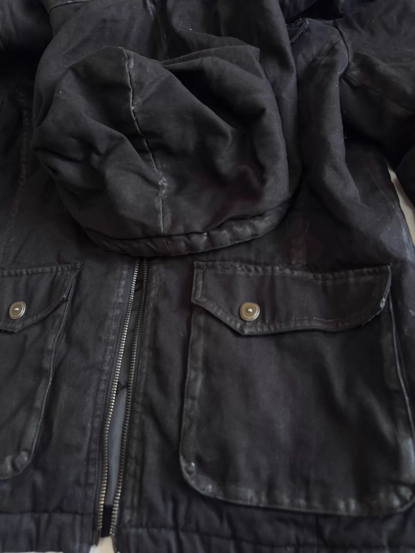 LOWBOX LOWBOX Vintage Workwear Cotton Jacket Distressed Wax S Size US S / EU 44-46 / 1 - 8 Thumbnail