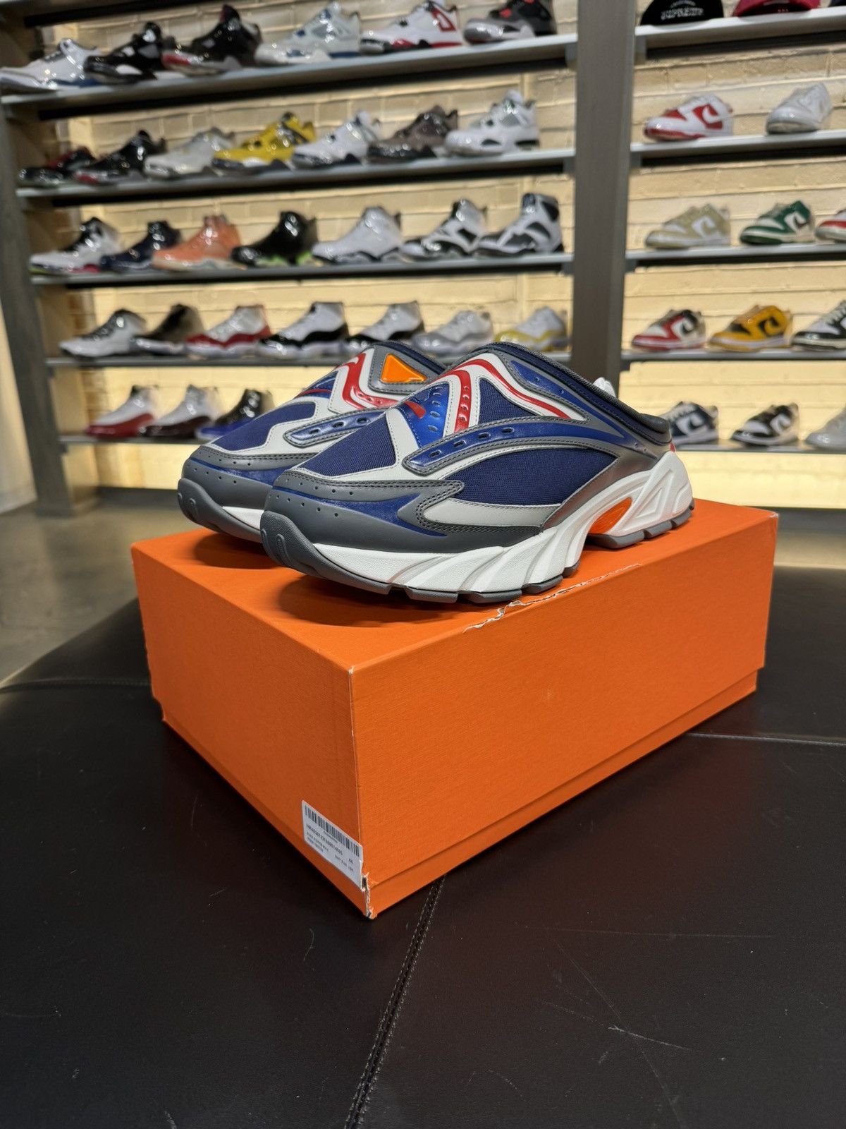 Heron Preston Heron Preston Block Stepper Mule Navy Blue Size US 11 / EU 44 - 2 Thumbnail