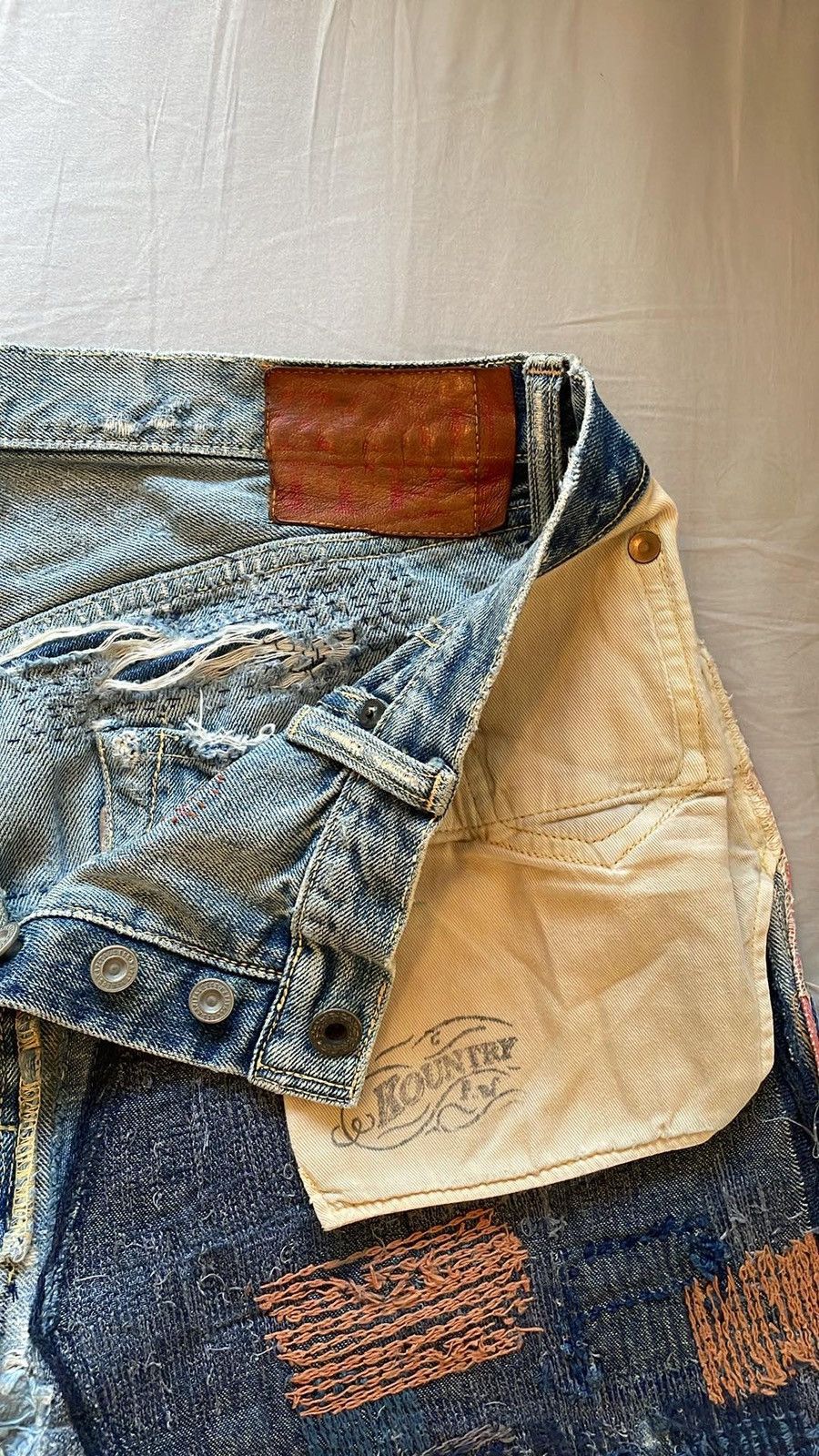 Kapital × Kapital Kountry Sashiko Denim Size US 36 / EU 52 - 5 Thumbnail