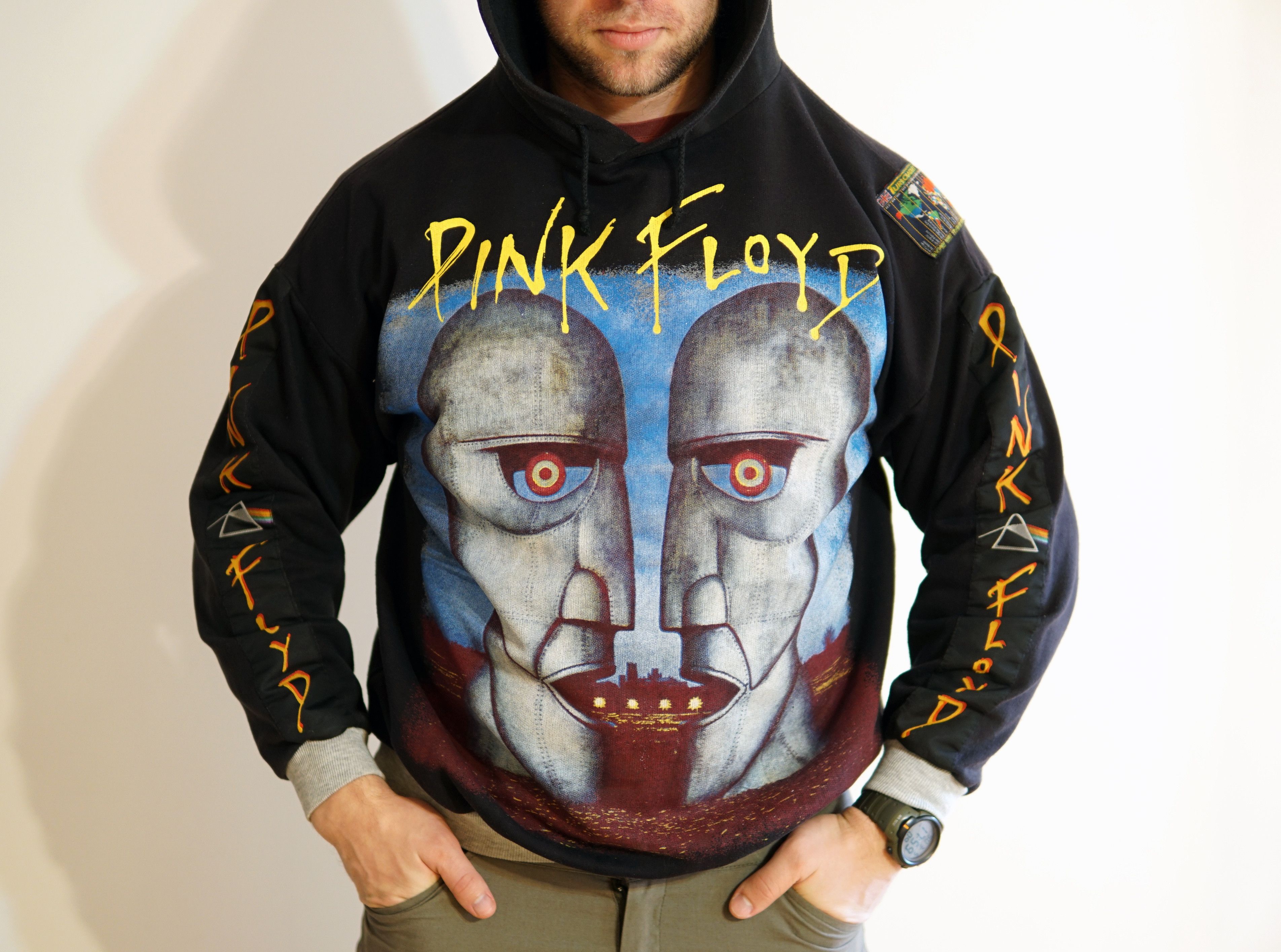 image of Band Tees x Pink Floyd 90's Pink Floyd Turbogadget Sweatshirt Hoodie in Black, Men's (Size XL)