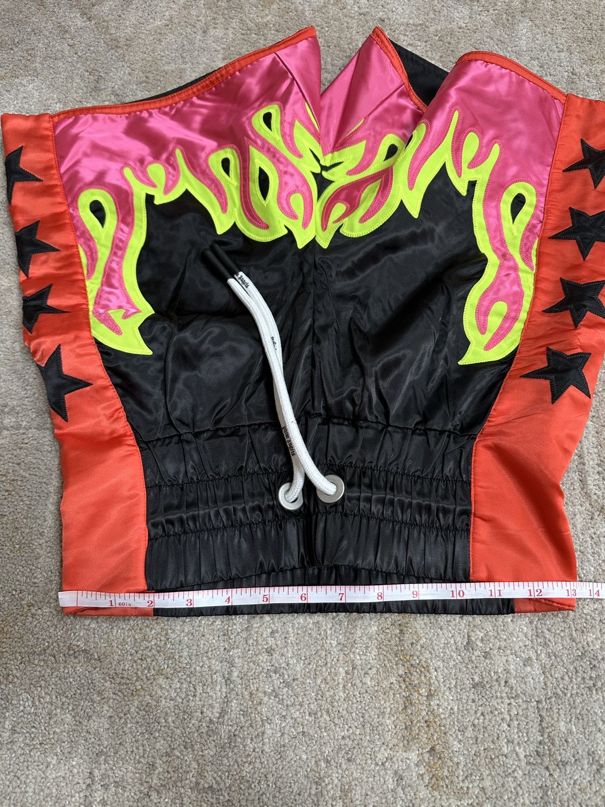Palm Angels Burning Fighter Embroidered Shorts Size US 26 / EU 42 - 11 Thumbnail