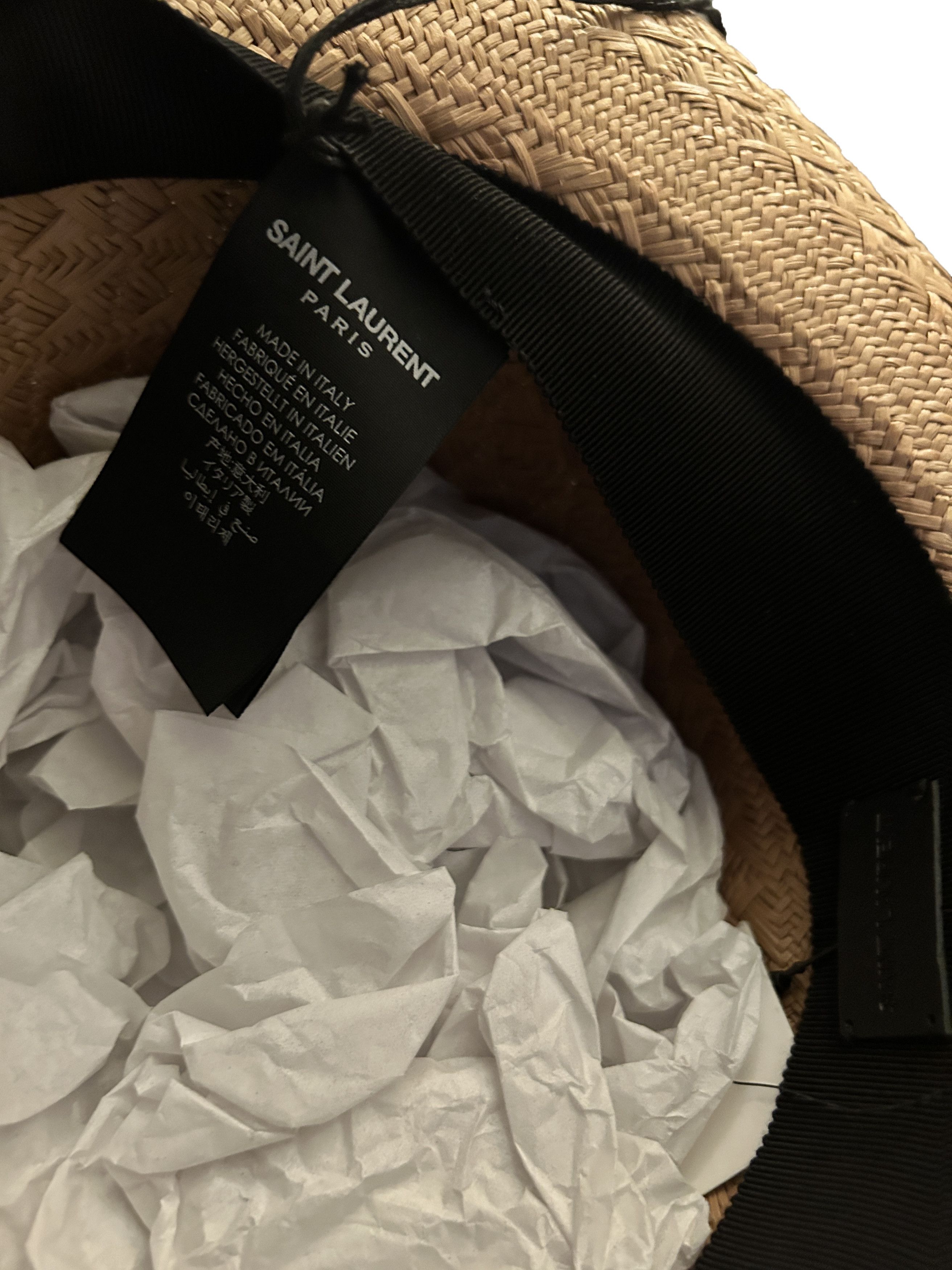 Saint Laurent Paris Size 58 (size L) SAINT LAURENT Woven Straw Maui Fedora Size ONE SIZE - 4 Thumbnail