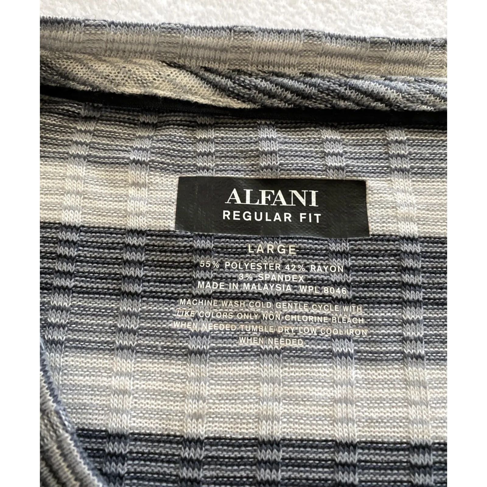 Alfani Alfani Sweater Men L Long Sleeve V-Neck Cotton Blend Lightweight Pullover Gray Stylish Casual Knit Shirt Mens Size US L / EU 52-54 / 3 - 3 Thumbnail