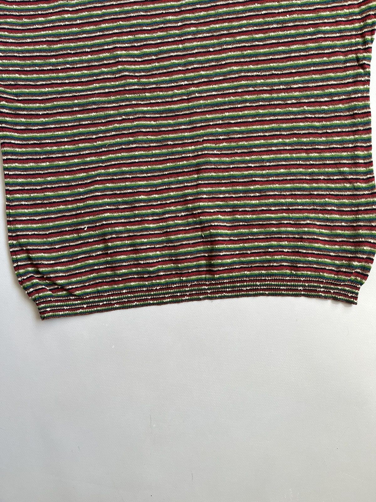 Missoni Vintage Missoni Sport Cotton Nylon Rayon Striped Knit Tee Size M / US 6-8 / IT 42-44 - 5 Thumbnail