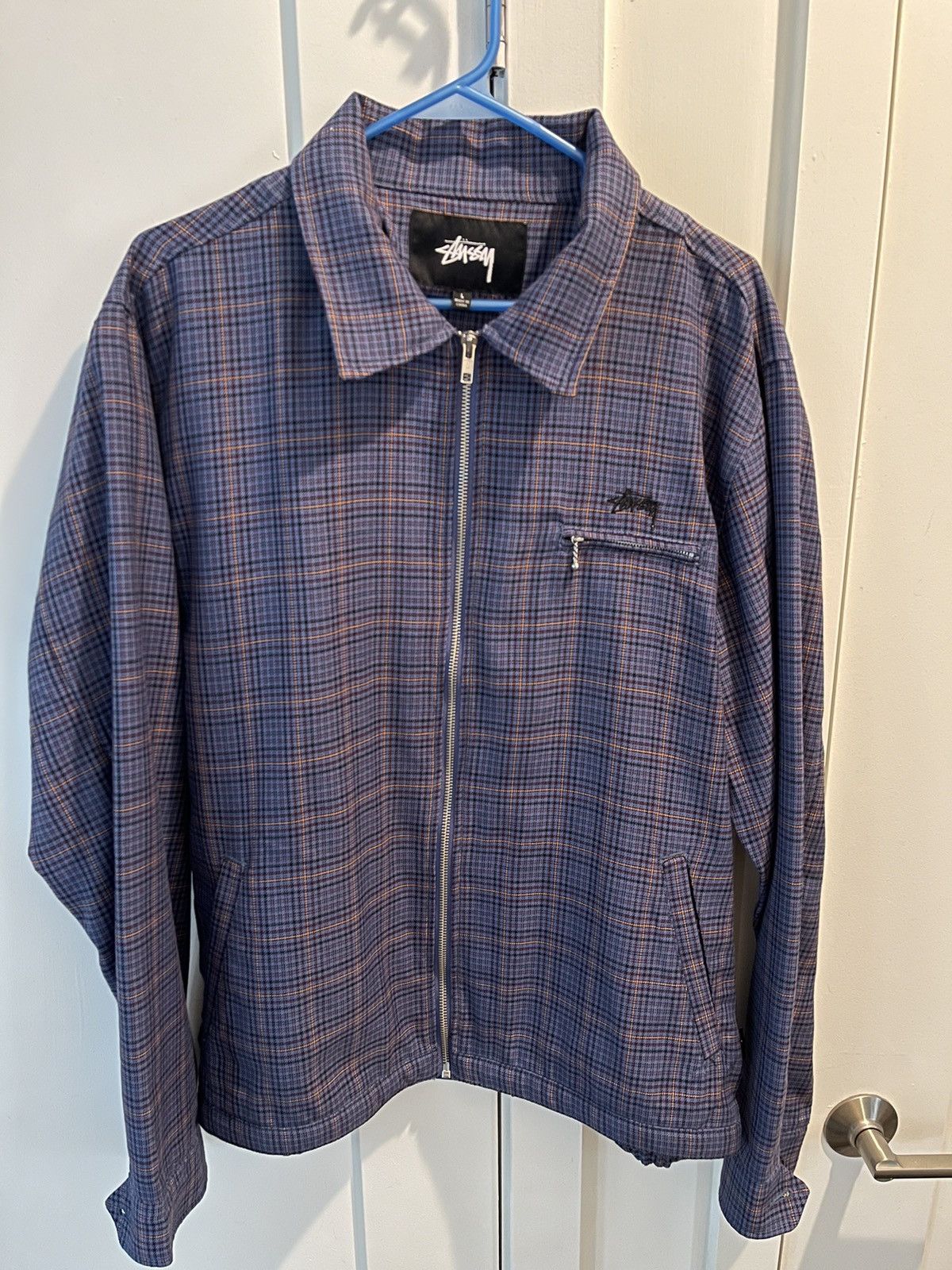 Stussy Stussy Mini Check Bing Jacket - Blue | Grailed