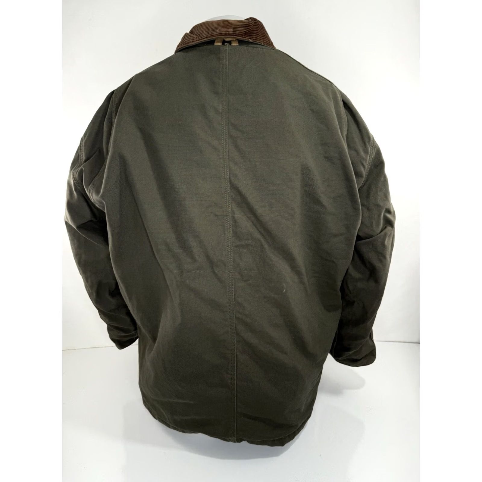 Vintage BERNE Canvas Heavy Duty Quilt Lined L Tall Field Ranch Chore Jacket Men LT Green Work Lined Black? Size US L / EU 52-54 / 3 - 3 Thumbnail