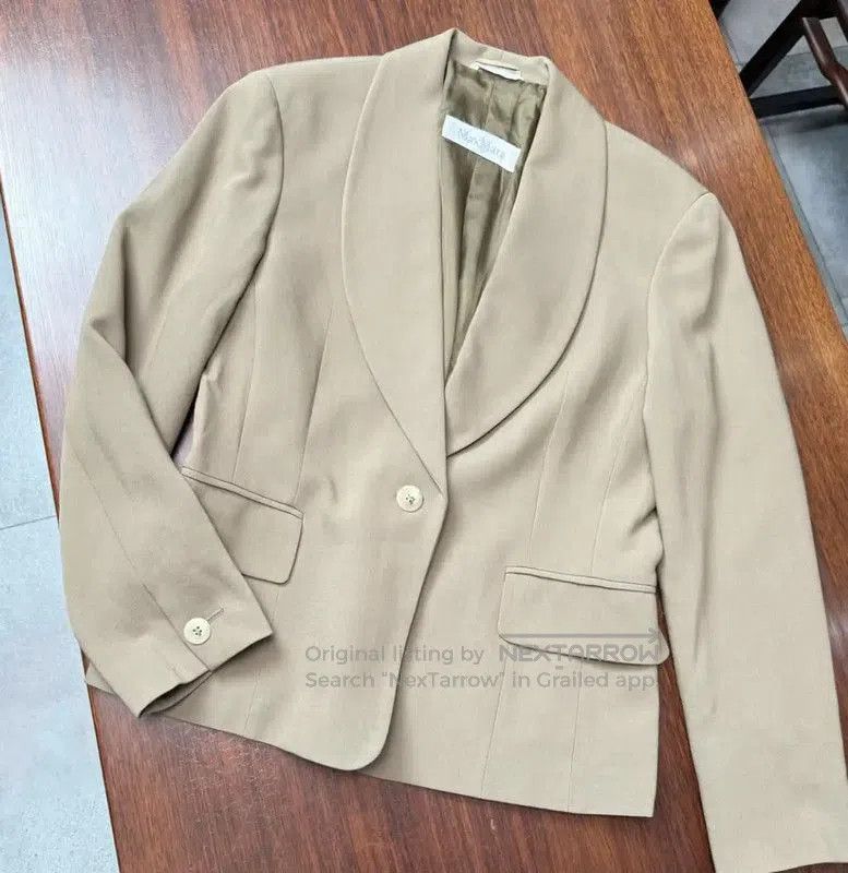 Max Mara MaxMara Beige Wool Blazer Cardigan . Size XXS / US 00 / IT 34 - 3 Thumbnail