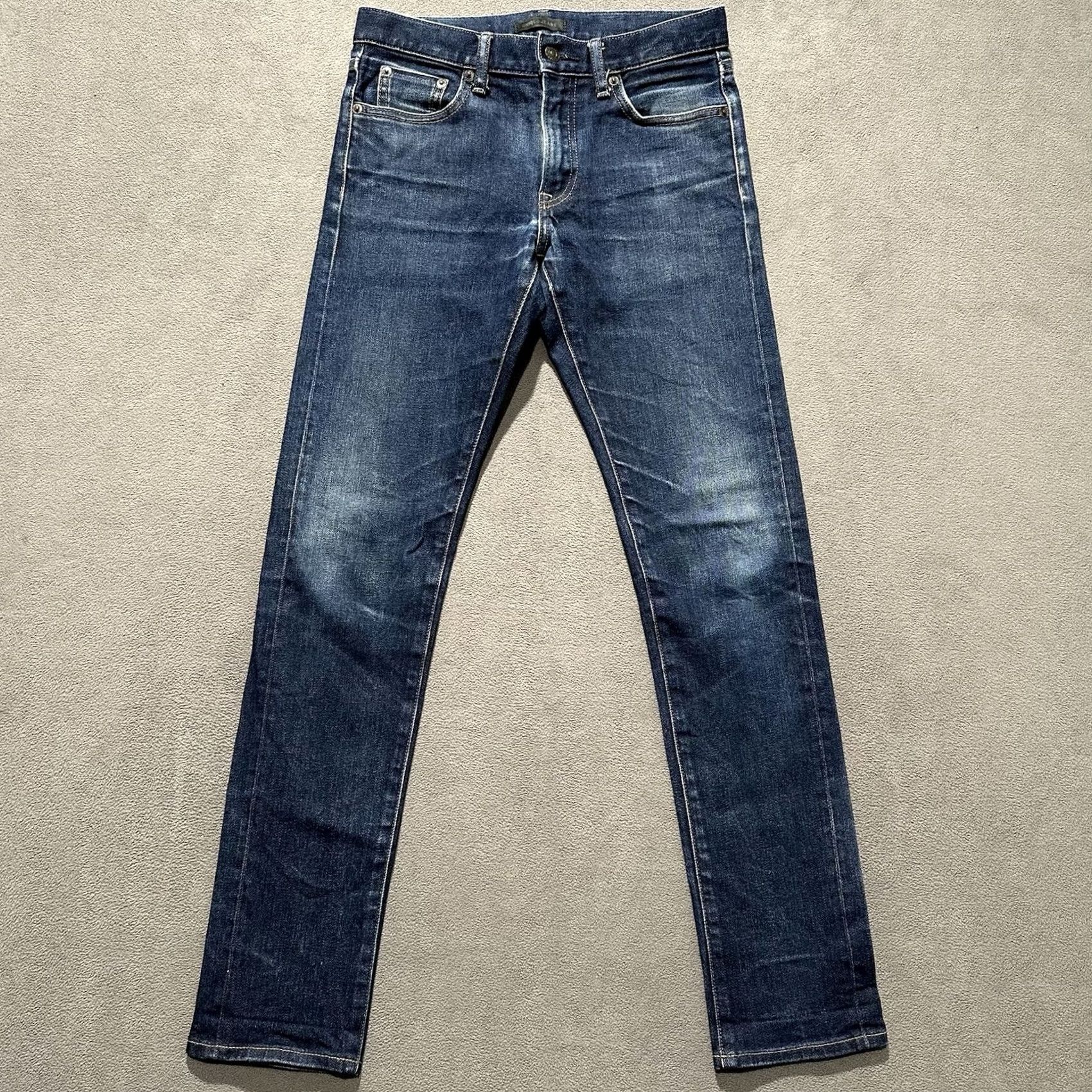 Uniqlo Uniqlo Mens Jeans Blue Selvedge Denim Slim Straight Low Rise Kiahara 28x34 Size US 28 / EU 44 - 3 Thumbnail