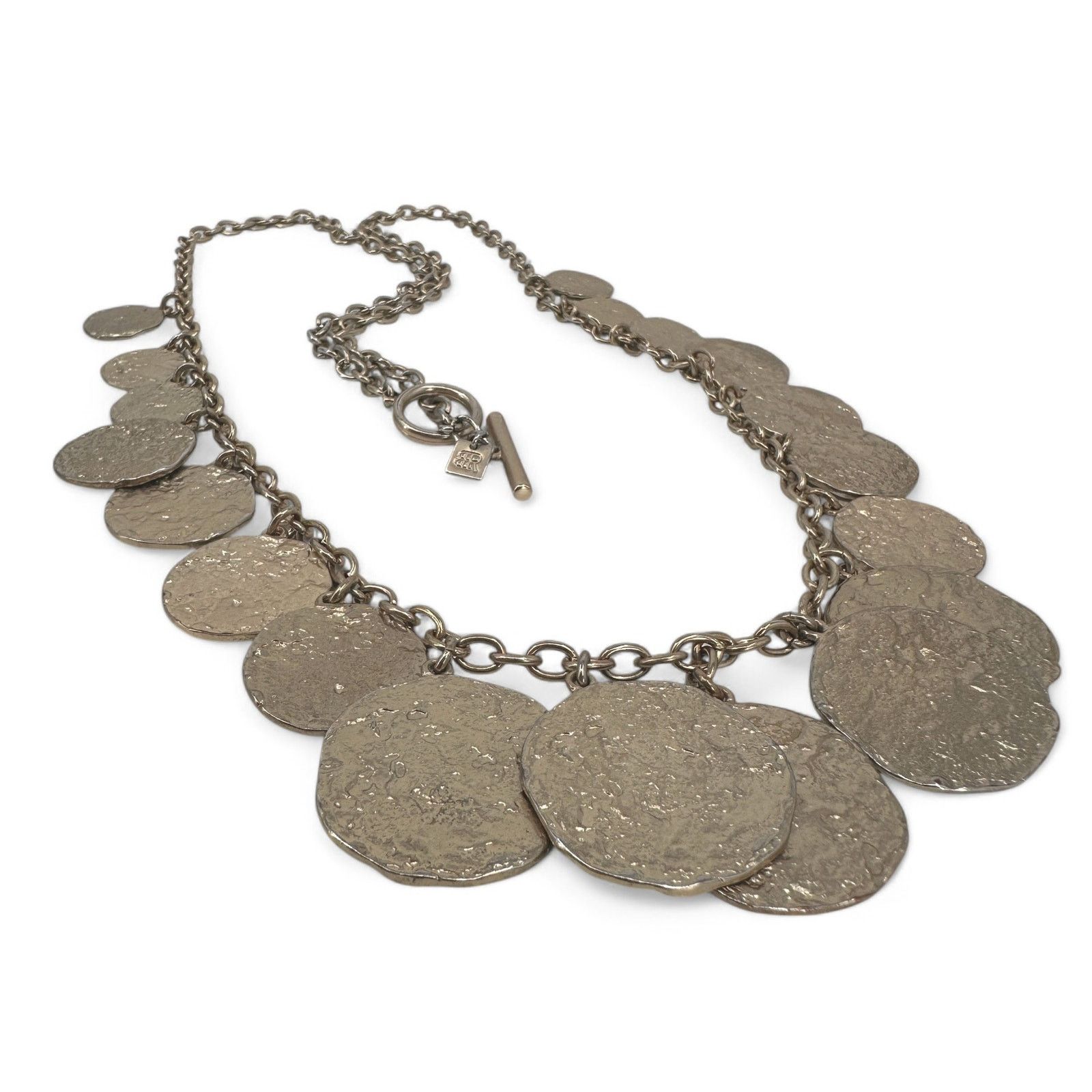 Banana Republic Banana Republic Long Chain Necklace Gold Tone Textured Coin Size ONE SIZE - 7 Thumbnail