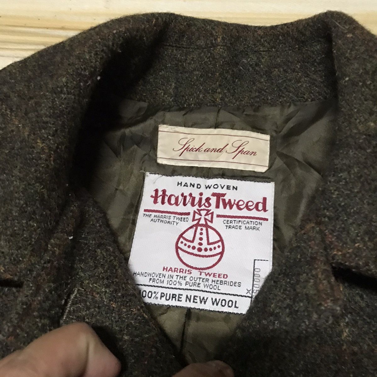 Harris Tweed × Japanese Brand VINTAGE HARRIS TWEED SPICK AND SPAN WOOL LONG JACKET Size S / US 4 / IT 40 - 12 Thumbnail