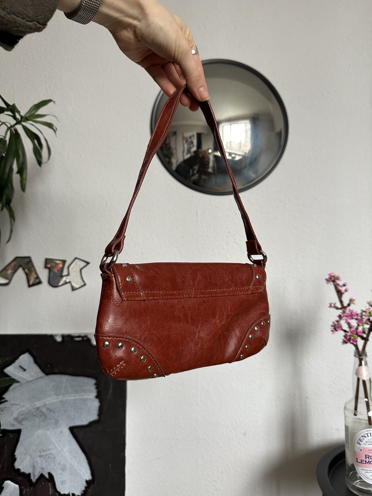 Japanese Brand × Seditionaries Micro Purse Baguette Studs Faux Leather Mini Bag y2k Size ONE SIZE - 5 Thumbnail