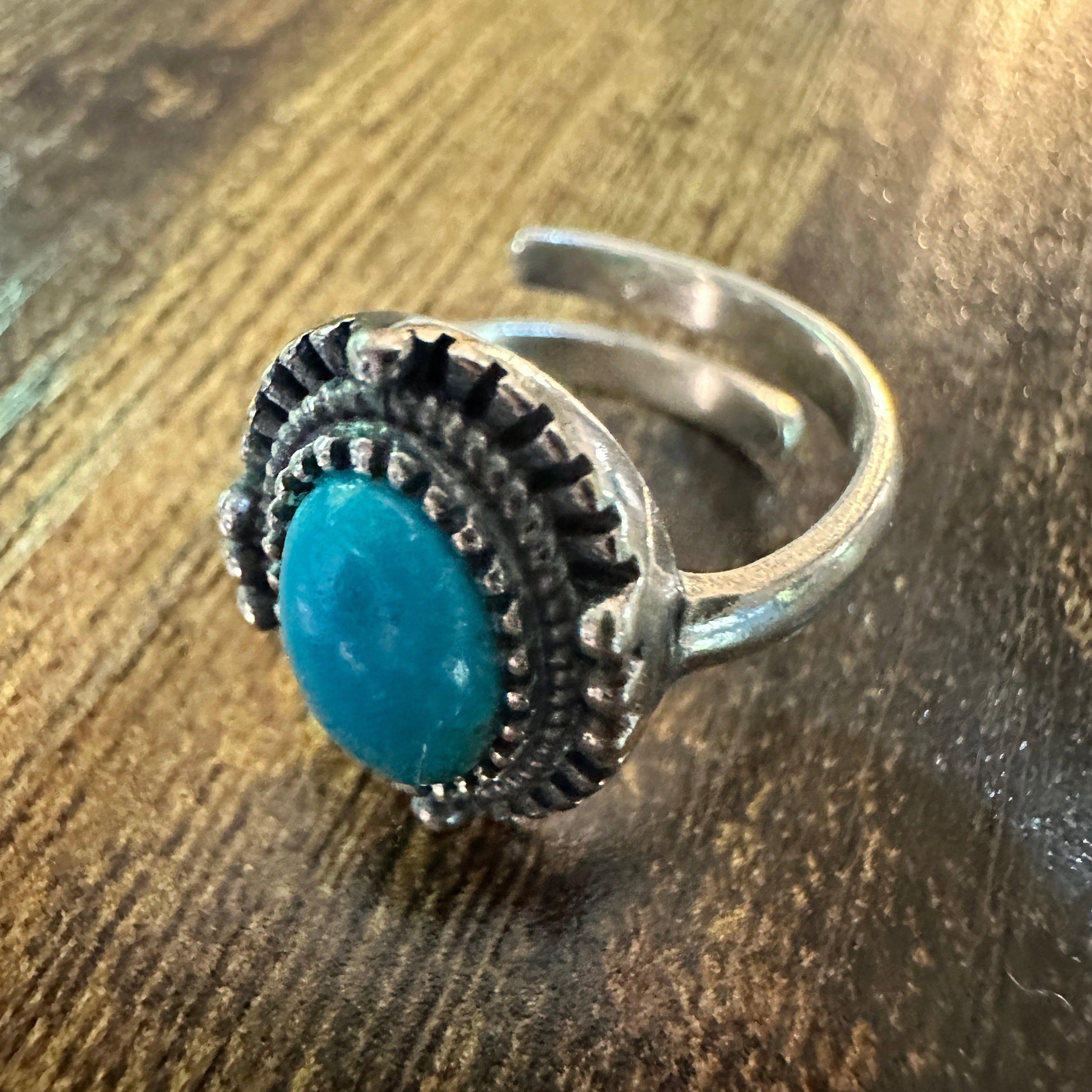 Other Boho Native American Turquoise Elegance: Adjustable Sterling Size ONE SIZE - 5 Thumbnail