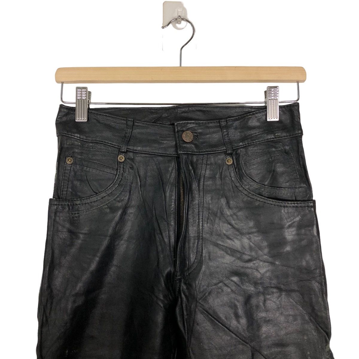 Genuine Leather 🔥Vintage Rare Genuine Leather Pants Big Stone Usa Size US 28 / EU 44 - 3 Thumbnail