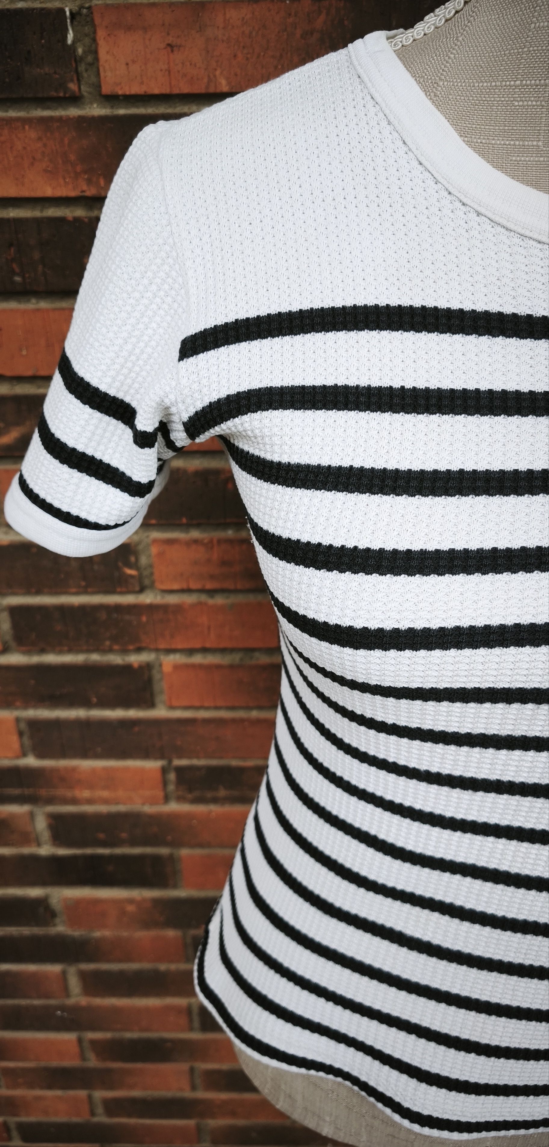 Jean Paul Gaultier 90's - Gaultier Jeans- Textured stripes cotton tshirt Size M / US 6-8 / IT 42-44 - 3 Thumbnail