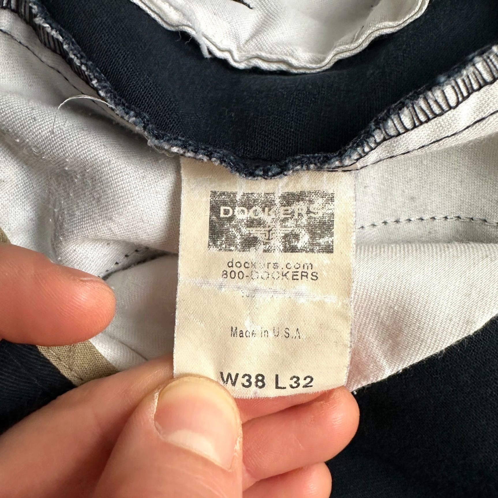 Dockers DOCKERS Chino Pants Mens 38x32 Blue Flat Front Regular Fit Size US 38 / EU 54 - 7 Thumbnail