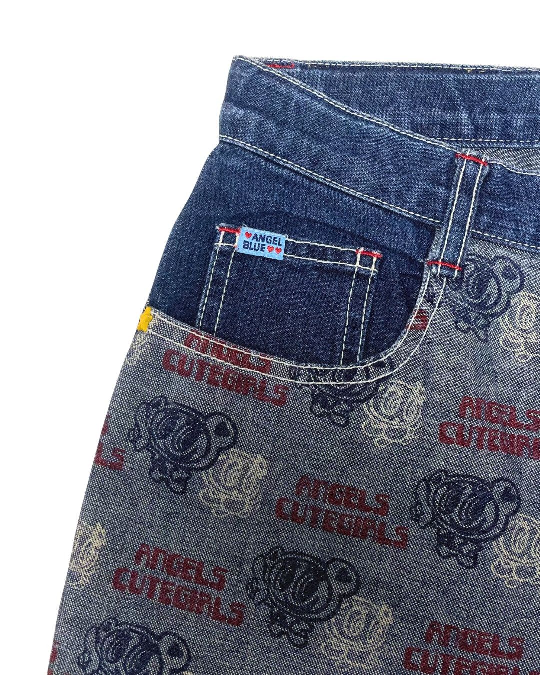 Angel Blue Angel Blue Nakamura kun Monogram AllOver Print Flared Denim Size 27" / US 4 / IT 40 - 5 Thumbnail
