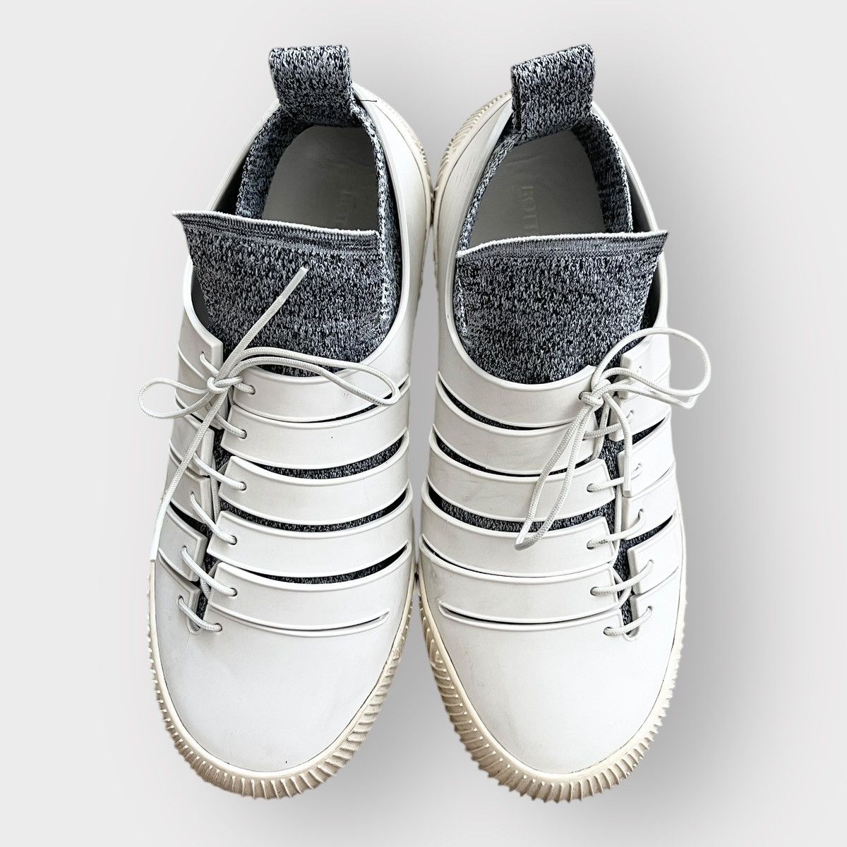 STEAL! Bottega Veneta Tech Knit Rubber Climber Sneakers