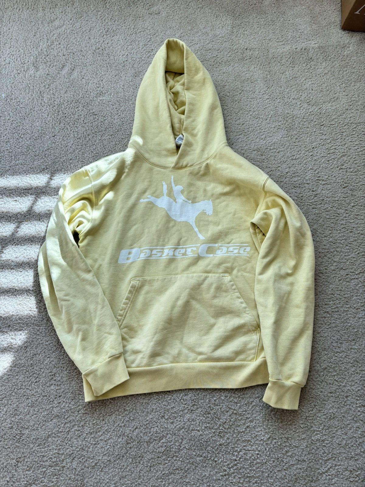 image of Basketcase Gallery Ennui Hoodie in Yellow, Men's (Size Large)
