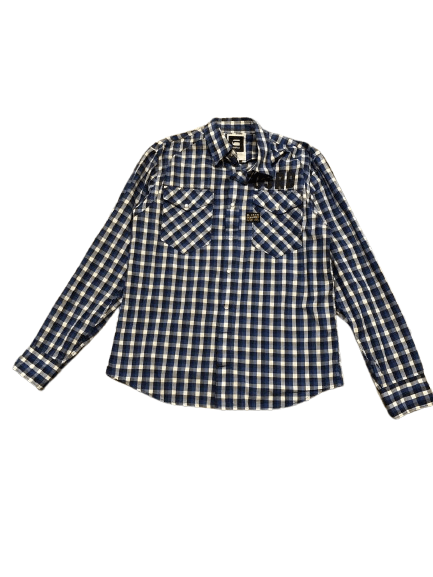 Vintage G-Star Checkered Button Up Shirt Size L