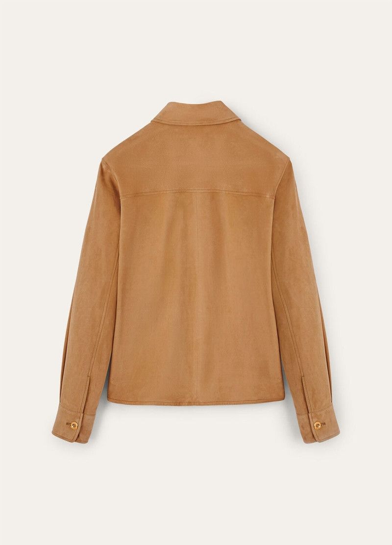 Loro Piana o1srvl11e0526 FAP2830 Lowered Suede Yannis Shirt in Brown Size XS / US 0-2 / IT 36-38 - 5 Thumbnail