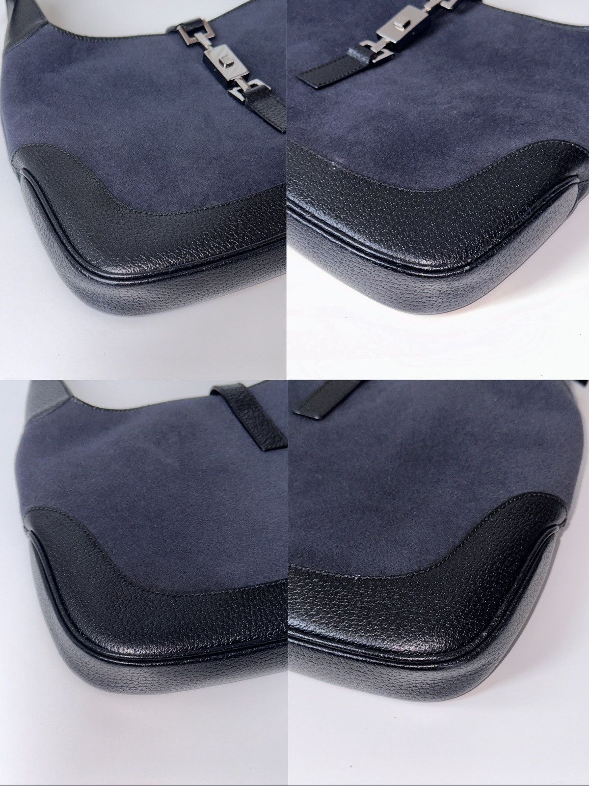 Gucci GUCCI Jackie Bag Wool Leather Black / Navy 001•3306 Size ONE SIZE - 9 Thumbnail