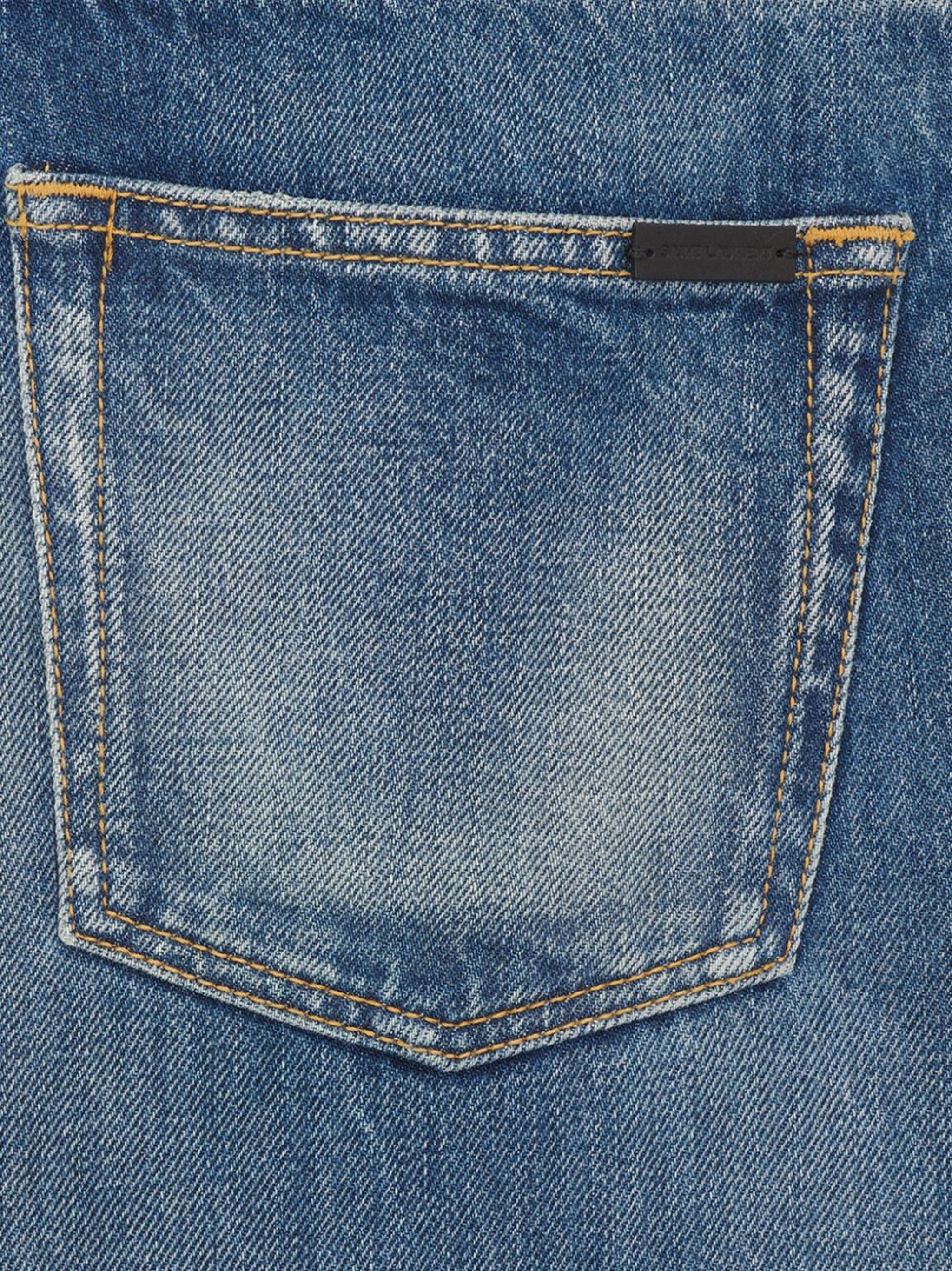 Saint Laurent Paris o1s1wg111124 Straight-leg Jeans Deauville Denim Beach Blue Size US 30 / EU 46 - 4 Thumbnail