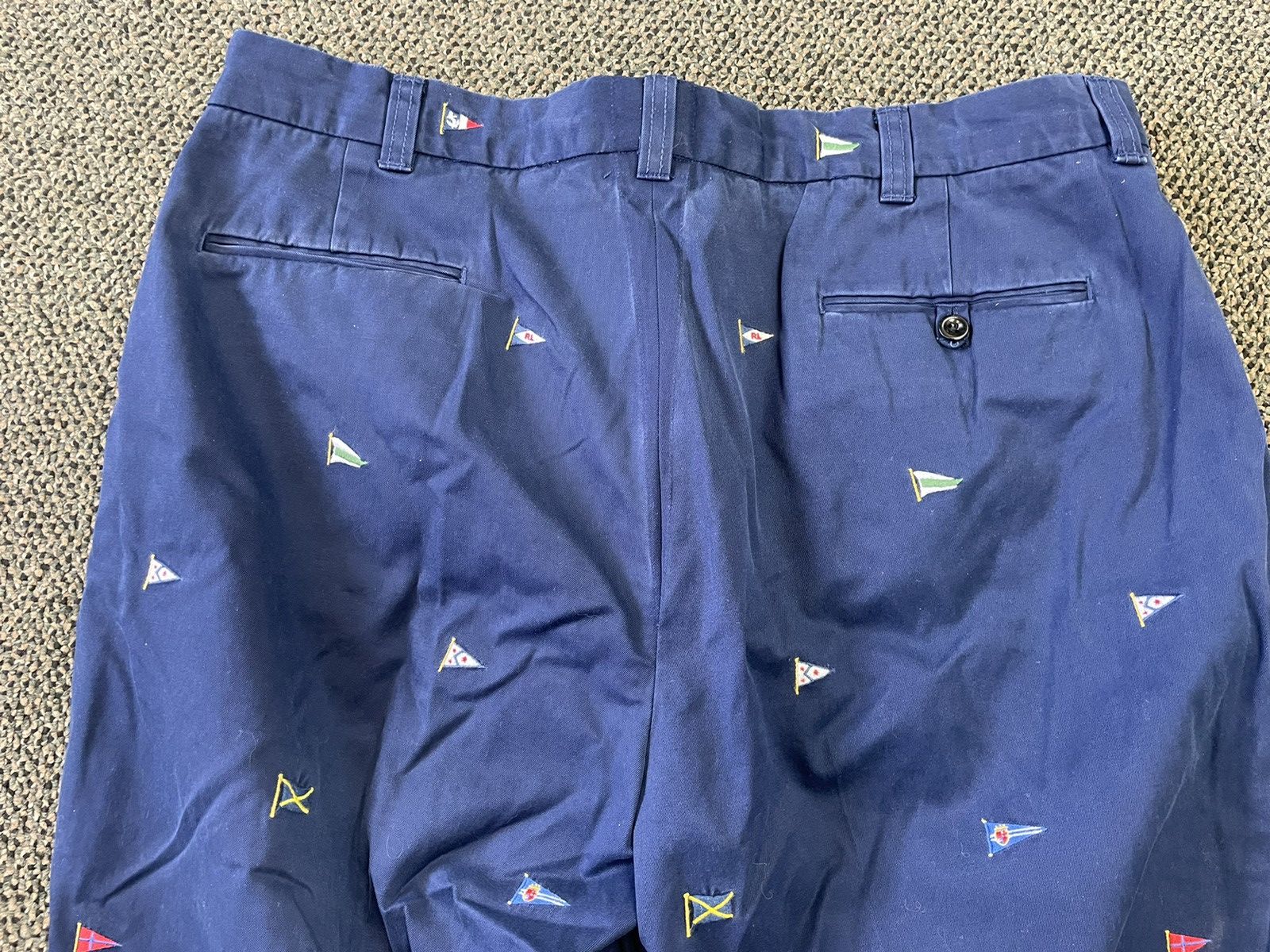 Polo Ralph Lauren × Vintage All Over Embroidered Nautical Flags Flat Front Chino Pant Size US 38 / EU 54 - 5 Thumbnail