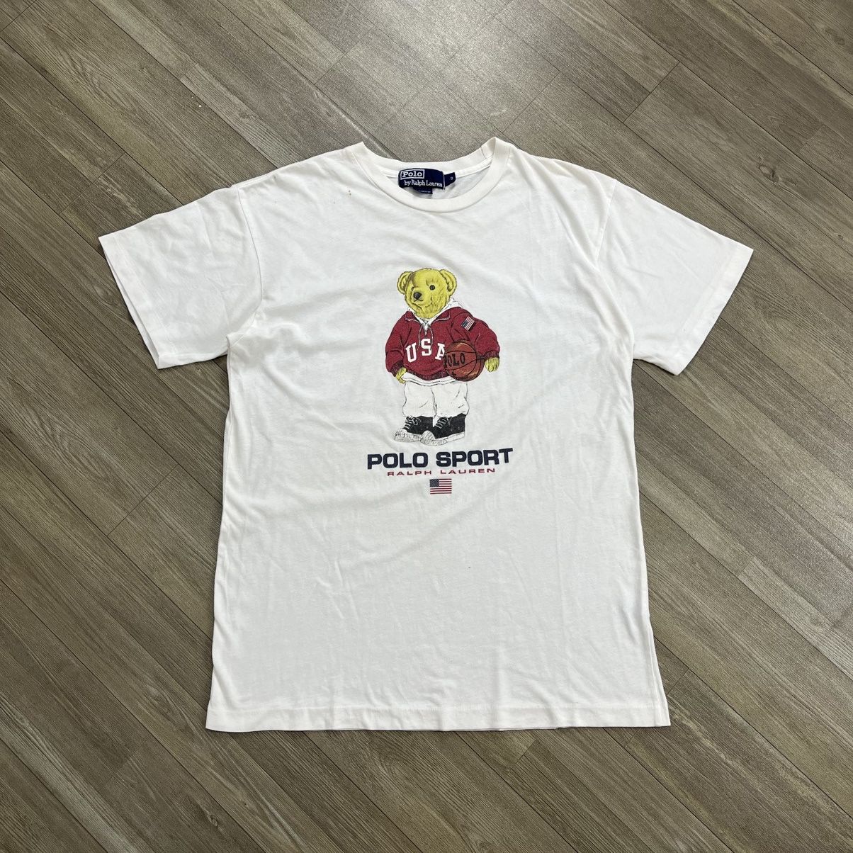 Polo Ralph Lauren 1990s Vintage Polo Sport Polo Bear Ralph Lauren Tee Size US S / EU 44-46 / 1 - 1 Thumbnail