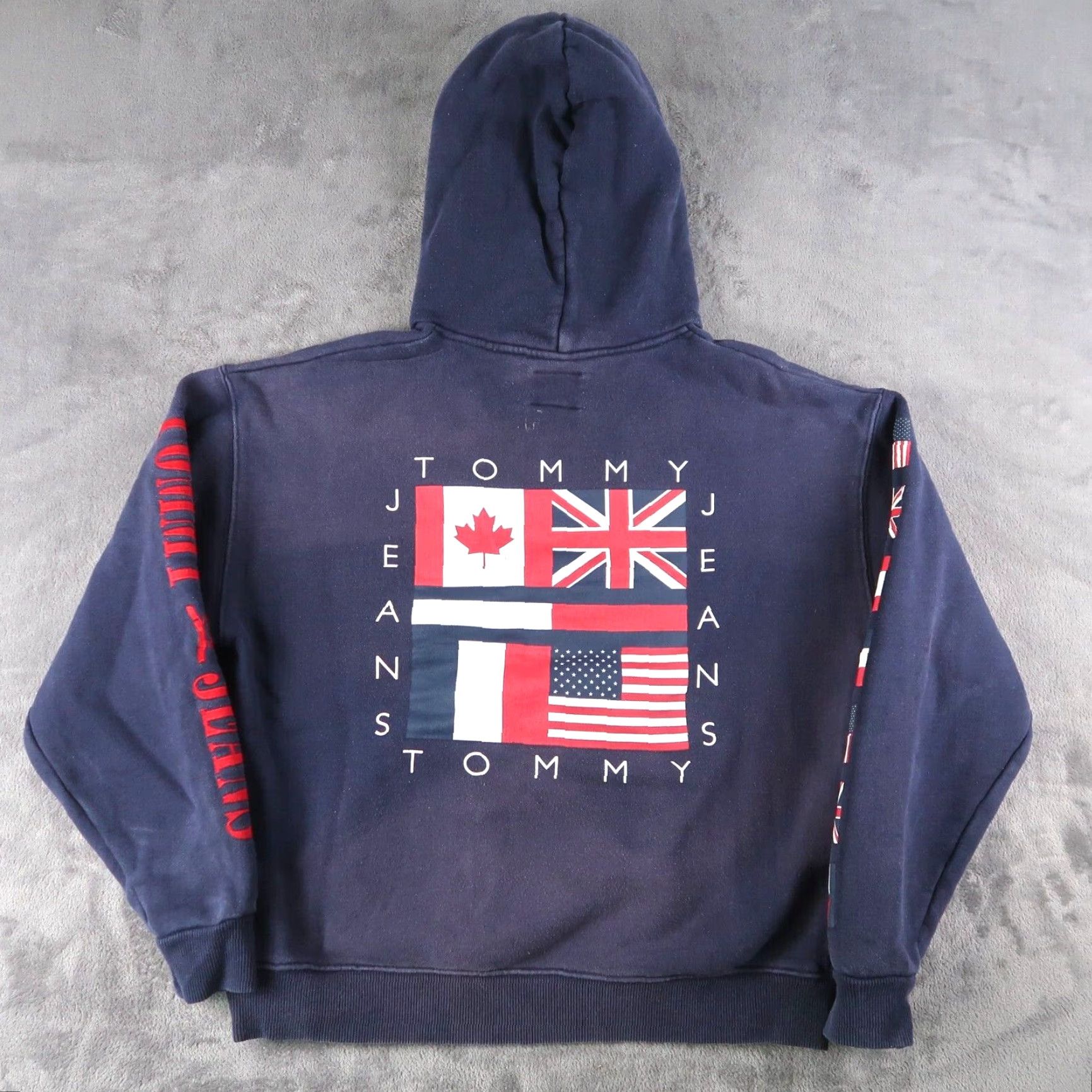 Tommy Hilfiger VINTAGE Tommy Hilfiger Jeans Sweatshirt Hoodie Adult M Medium Blue Pullover Mens Size US M / EU 48-50 / 2 - 2 Thumbnail