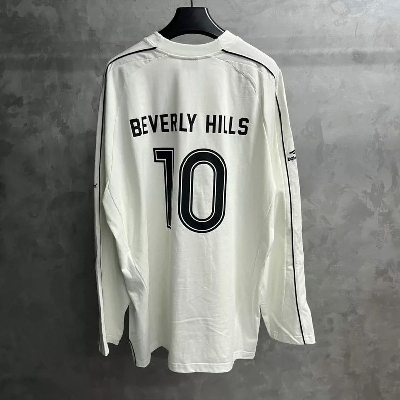 Balenciaga Balenciaga size 3 White Logo monogrammed printed crew neck Size US M / EU 48-50 / 2 - 2 Thumbnail