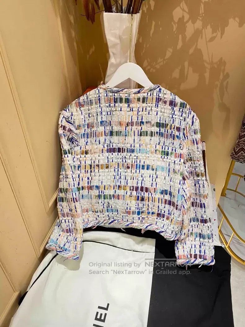 Chanel Chanel 18p waterfall mosaic tweed acrylic buckle jacket Size XS / US 0-2 / IT 36-38 - 2 Thumbnail