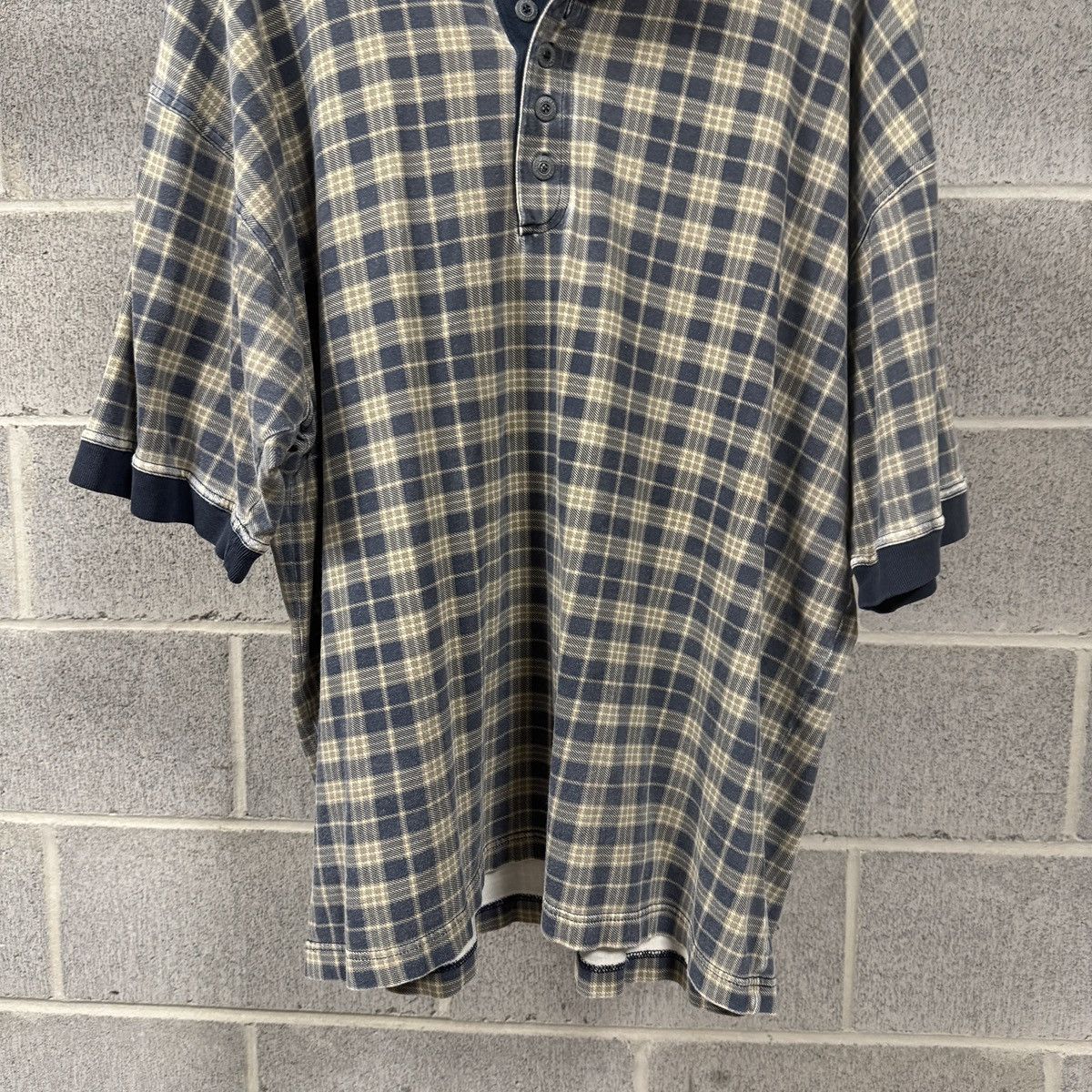 Vintage 90s Faded Thrashed Plaid Collar Shirt ERD Grunge Chrome Size US XL / EU 56 / 4 - 5 Thumbnail