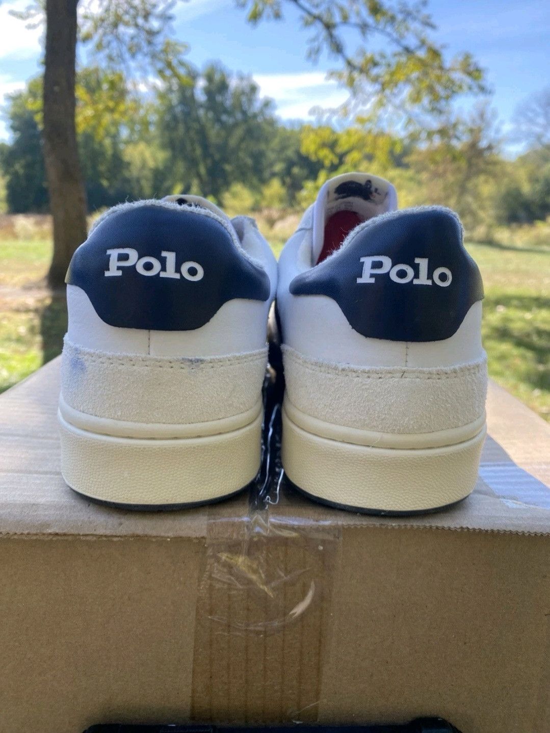 Ralph Lauren Ralph Lauren Polo Court Sneakers White Navy Red Retro 007 Size US 11.5 / EU 44-45 - 6 Thumbnail