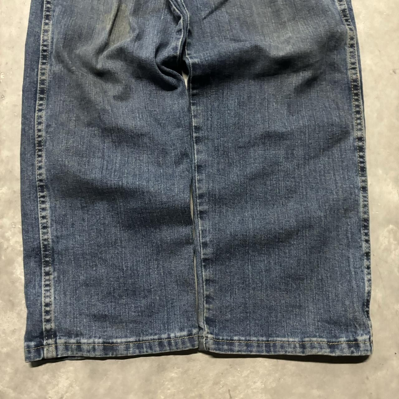 Japanese Brand × Vintage Crazy Vintage Y2K/2000s Grunge Dark Wash Denim Jeans! Size US 34 / EU 50 - 6 Thumbnail
