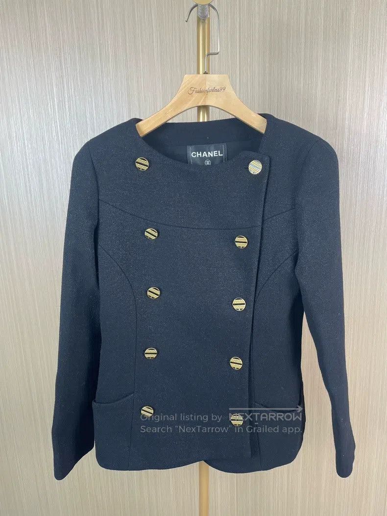 Chanel Chanel Egyptian series double-breasted black and gold jack Size XS / US 0-2 / IT 36-38 - 1 Thumbnail