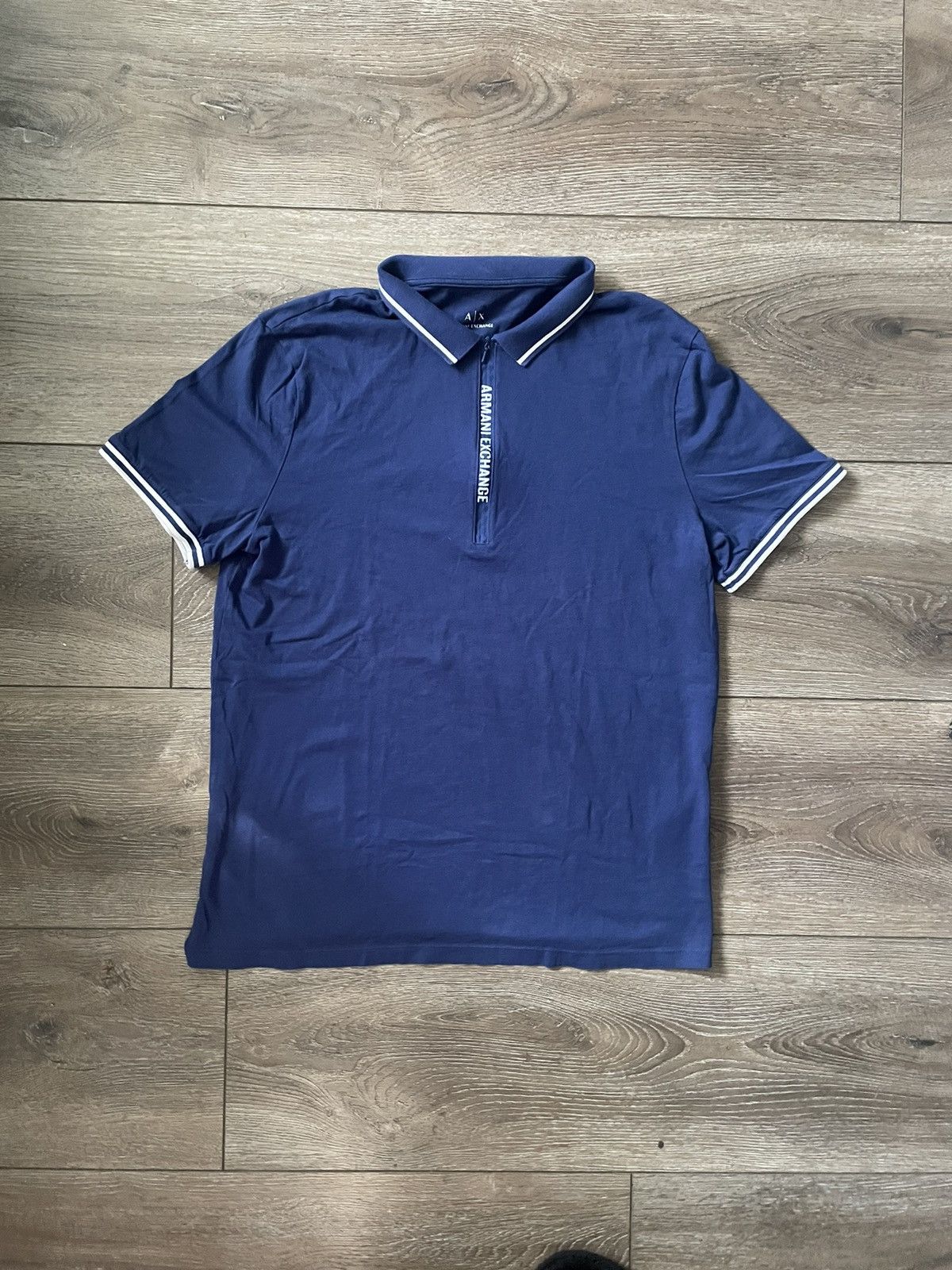 Designer Armani Exchange Blue Polo Size US S / EU 44-46 / 1 - 1 Thumbnail