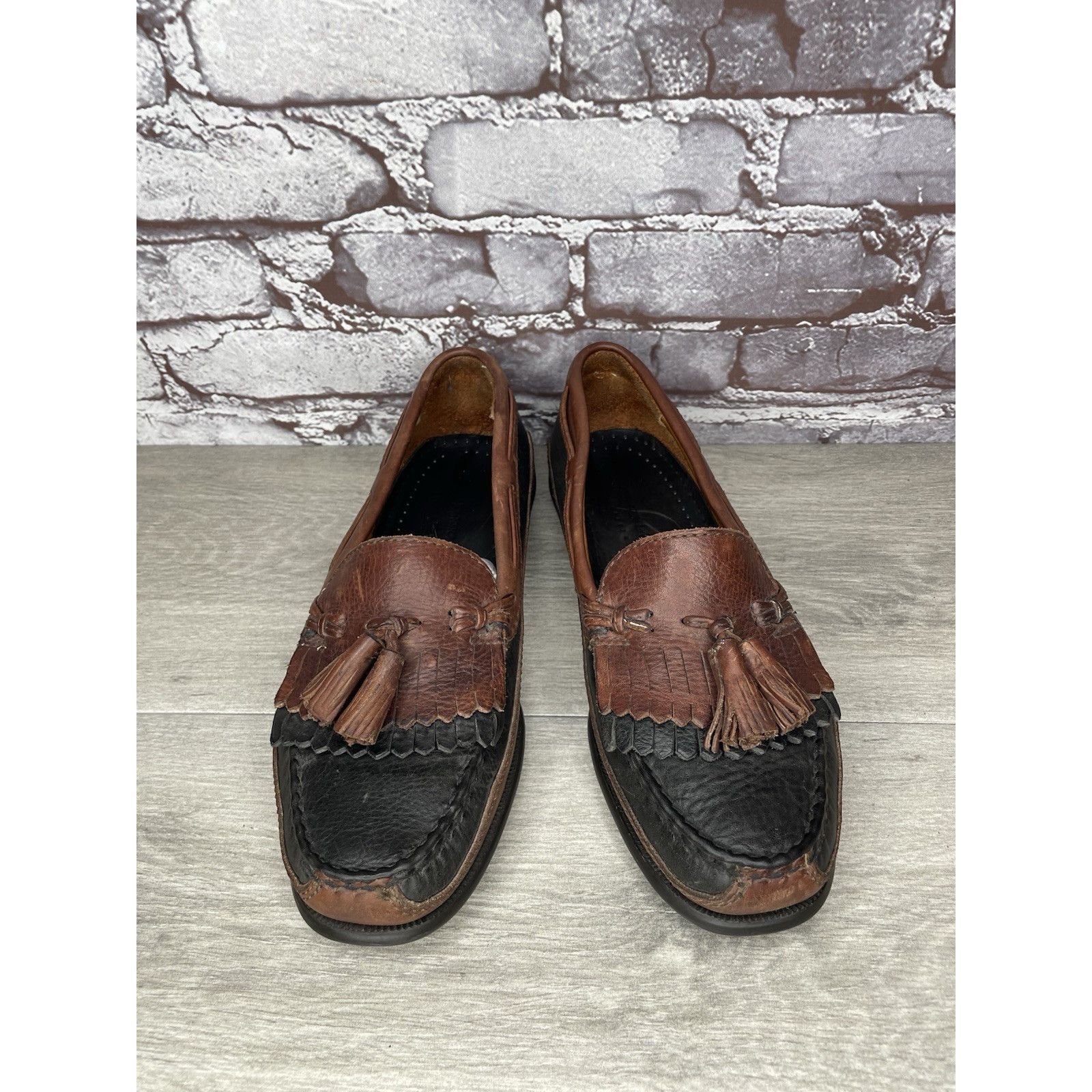 Johnston & Murphy Johnston & Murphy Passport Brown Black Kiltie Tassel Loafer Size US 9 / EU 42 - 3 Thumbnail