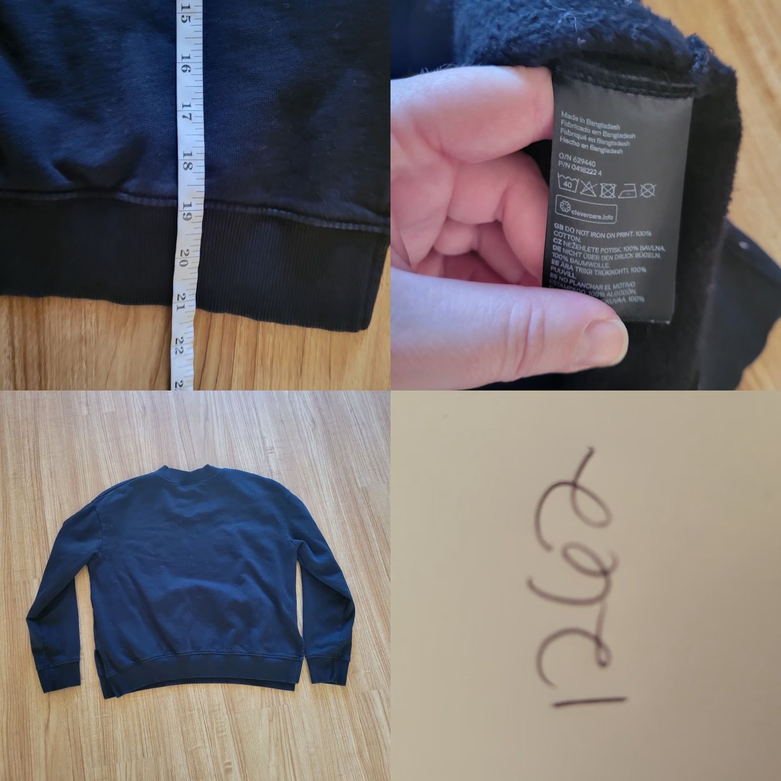 H&M Divided H&M Sweatshirt Shirt Womens M Black Laugh More Graphic Print Casual Pullover Crew Neck Classic Knit Size M / US 6-8 / IT 42-44 - 8 Thumbnail