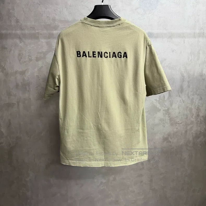 Balenciaga Balenciaga Off-white letter logo print round neck short sl Size US M / EU 48-50 / 2 - 5 Thumbnail