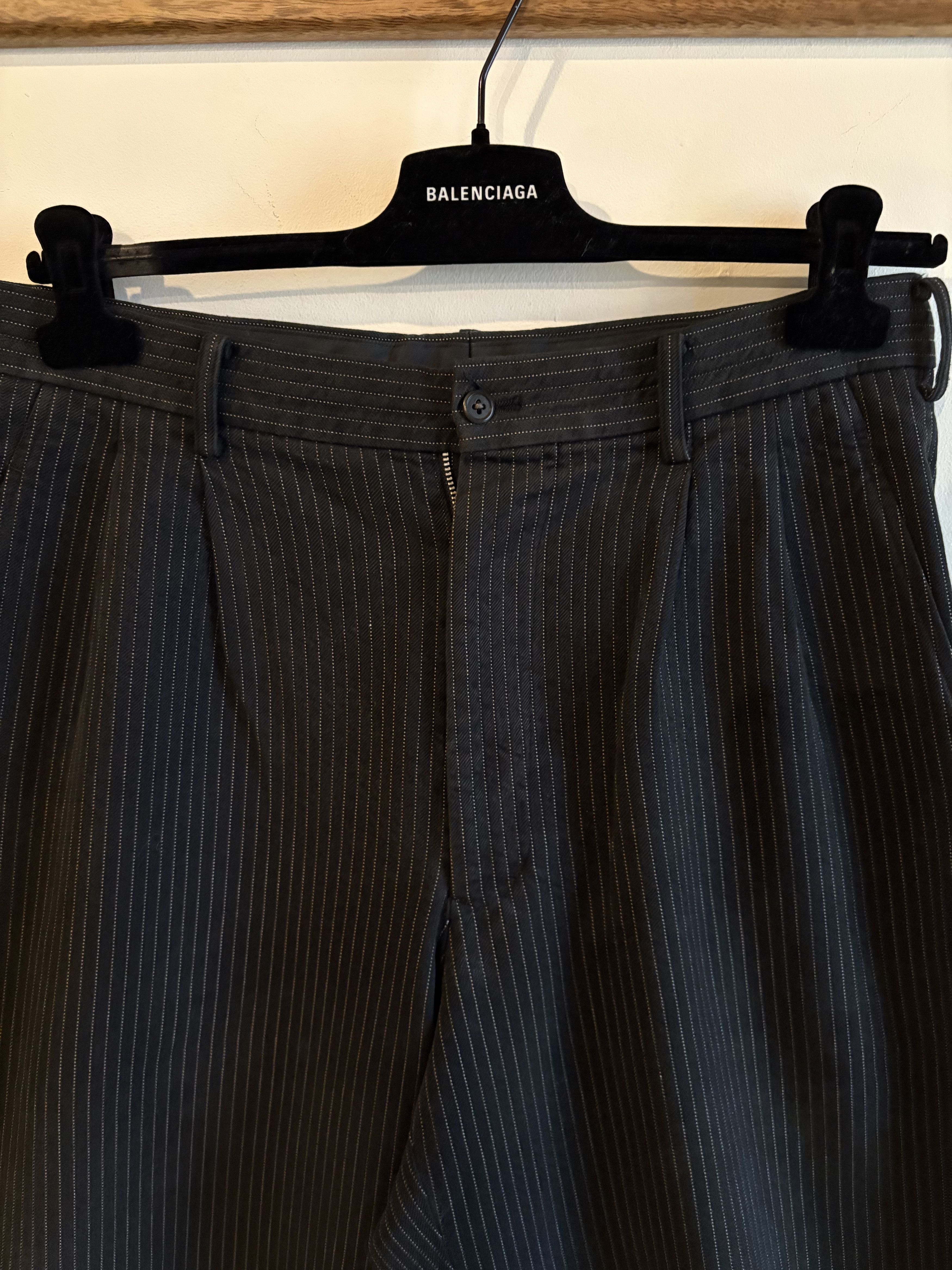 Yohji Yamamoto Yohji Yamamoto Pour Homme Pinstripe Jeans Size US 32 / EU 48 - 2 Thumbnail