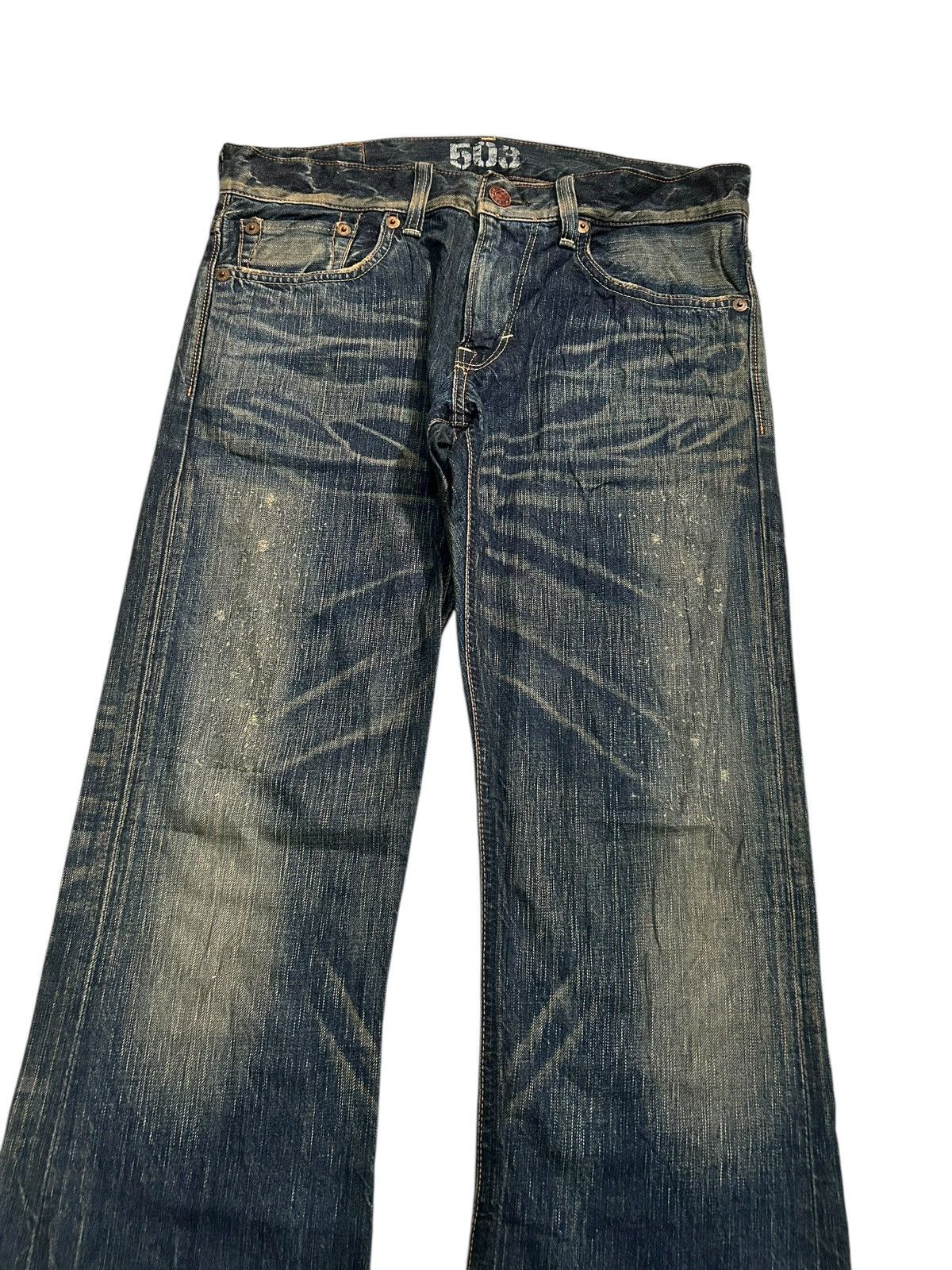 Edwin × If Six Was Nine × Kapital FLARE EDWIN BLUETRIP Distressed Japanese Punk Style Denim 🎌🎌 Size US 35 - 6 Thumbnail