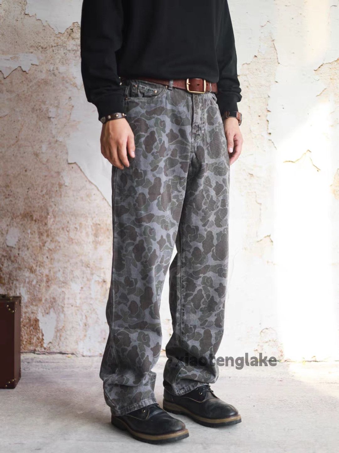 Designer × Japanese Brand × Vintage washed faded loose baggy work carpenter cargo pants Size US 32 / EU 48 - 1 Thumbnail
