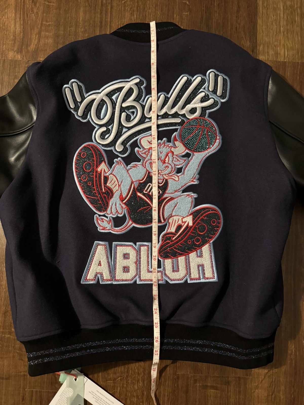 Off-White Off White x Chicago Bulls Varsity Leather Jacket Size US XL / EU 56 / 4 - 18 Thumbnail
